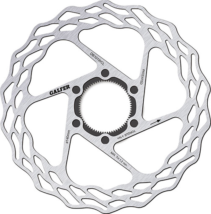 Rotore a disco centerlock da strada fisso Galfer bike wave®