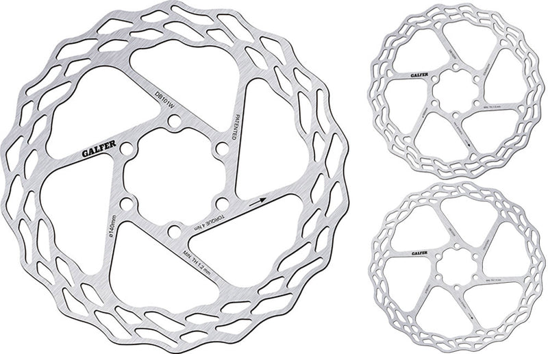 Galfer bike wave® fixed road 6-bolt disc rotor | 140mm x 1,8mm