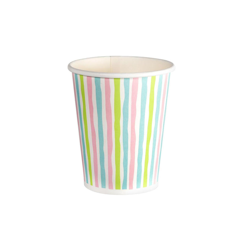 Tazze strisce multi 24 cl 10 pezzi