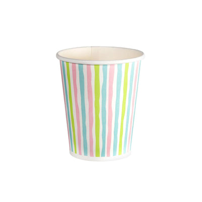 Tazze strisce multi 24 cl 10 pezzi