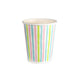 Tazze strisce multi 24 cl 10 pezzi