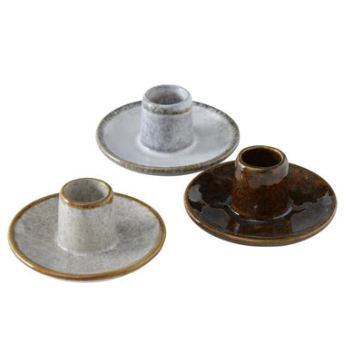 Portacandele domestico Boltze h6cm porcellana