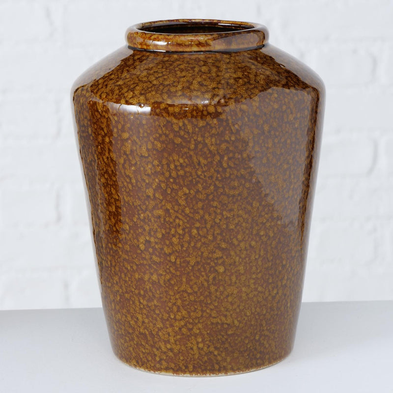 Boltze home vaso sandra h21cm ceramica marrone