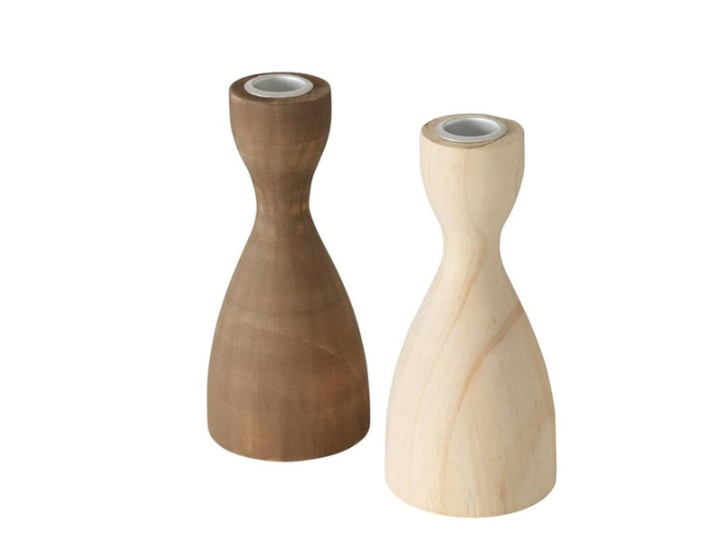 Boltze home kandelaar hout h17cm naturel bruin