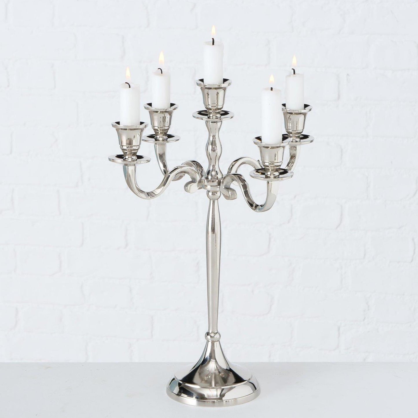 Candelero Boltze home plateado 27x38cm