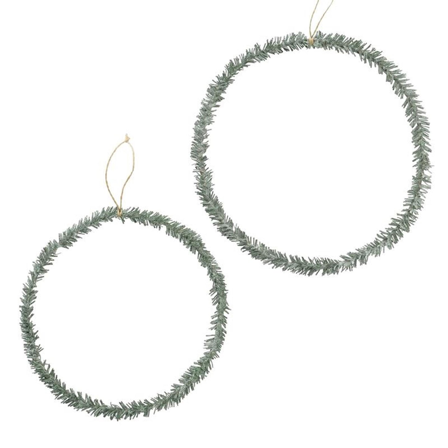 Set di 2 ciondoli circolari Boltze Home Deco, verde glitterato