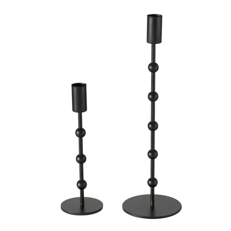 Boltze candeliere domestico in metallo nero 2 pz. h20-30cm