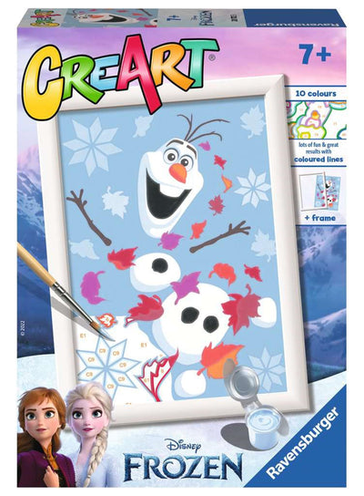 Ravensburger Creart Pintura a número congelado Alegful Olaf