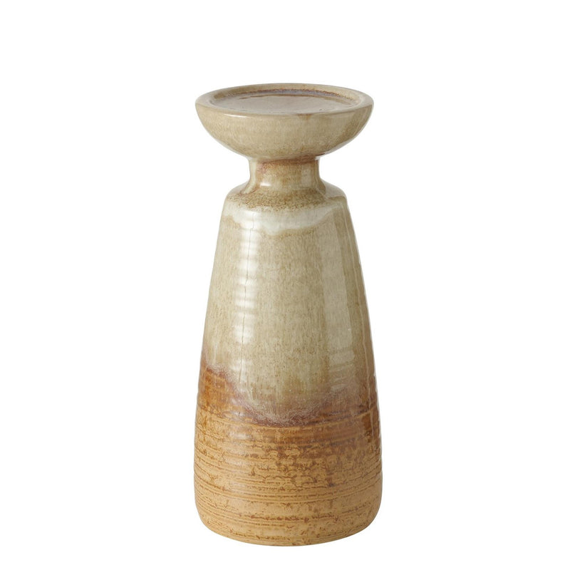 Boltze home candeliere in porcellana h24cm marrone
