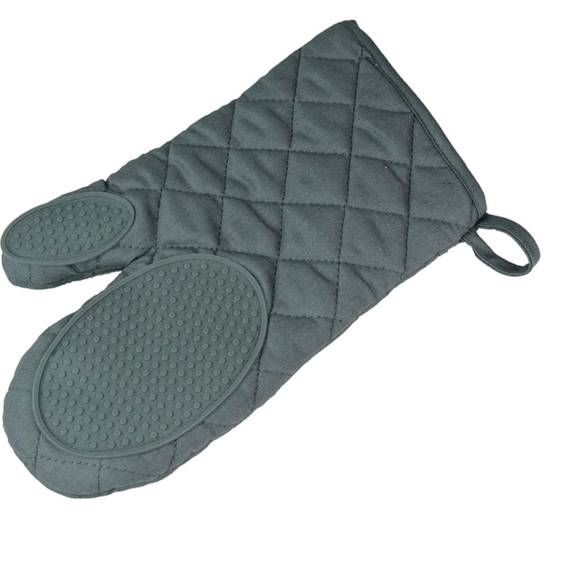 Guanto da forno Wicotex con grip in silicone grigio
