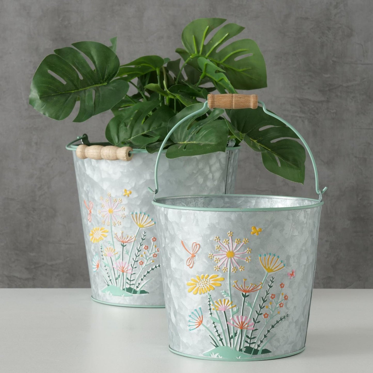 Boltze home cubo floriana set a 2 piezas h15 20cm