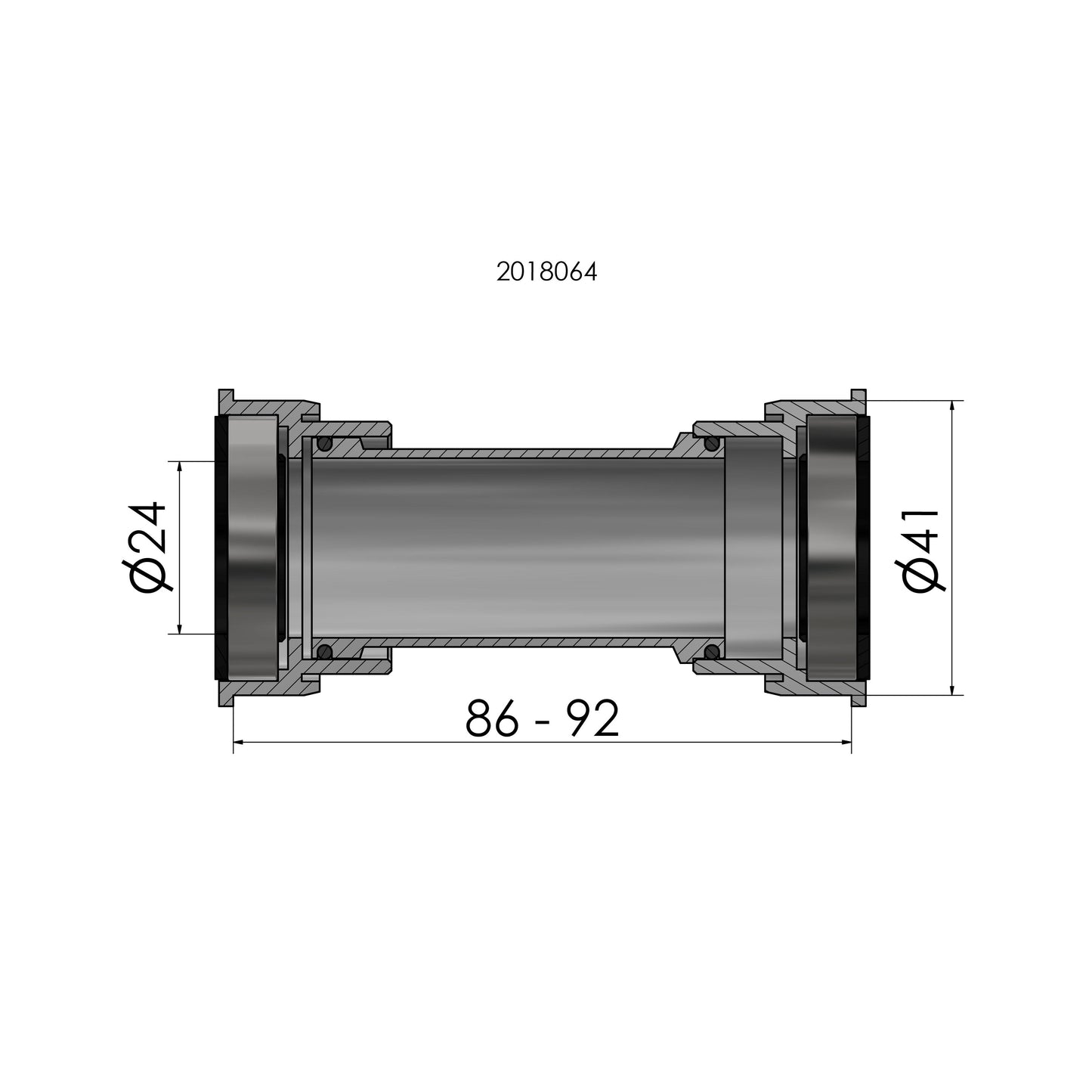 Trapaslagerset Elvedes bb86 92 adapter