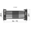 Movimento centrale Elvedes Twist Fit BB86 BB92 Shimano