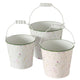 Boltze home secchiello daysa set 3 pezzi h12 13 14 cm bianco