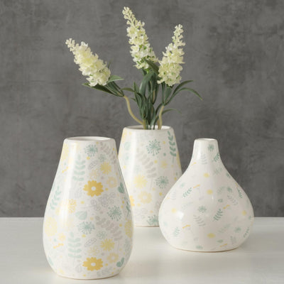 Boltze home jarrón linga ø8xh14 blanco