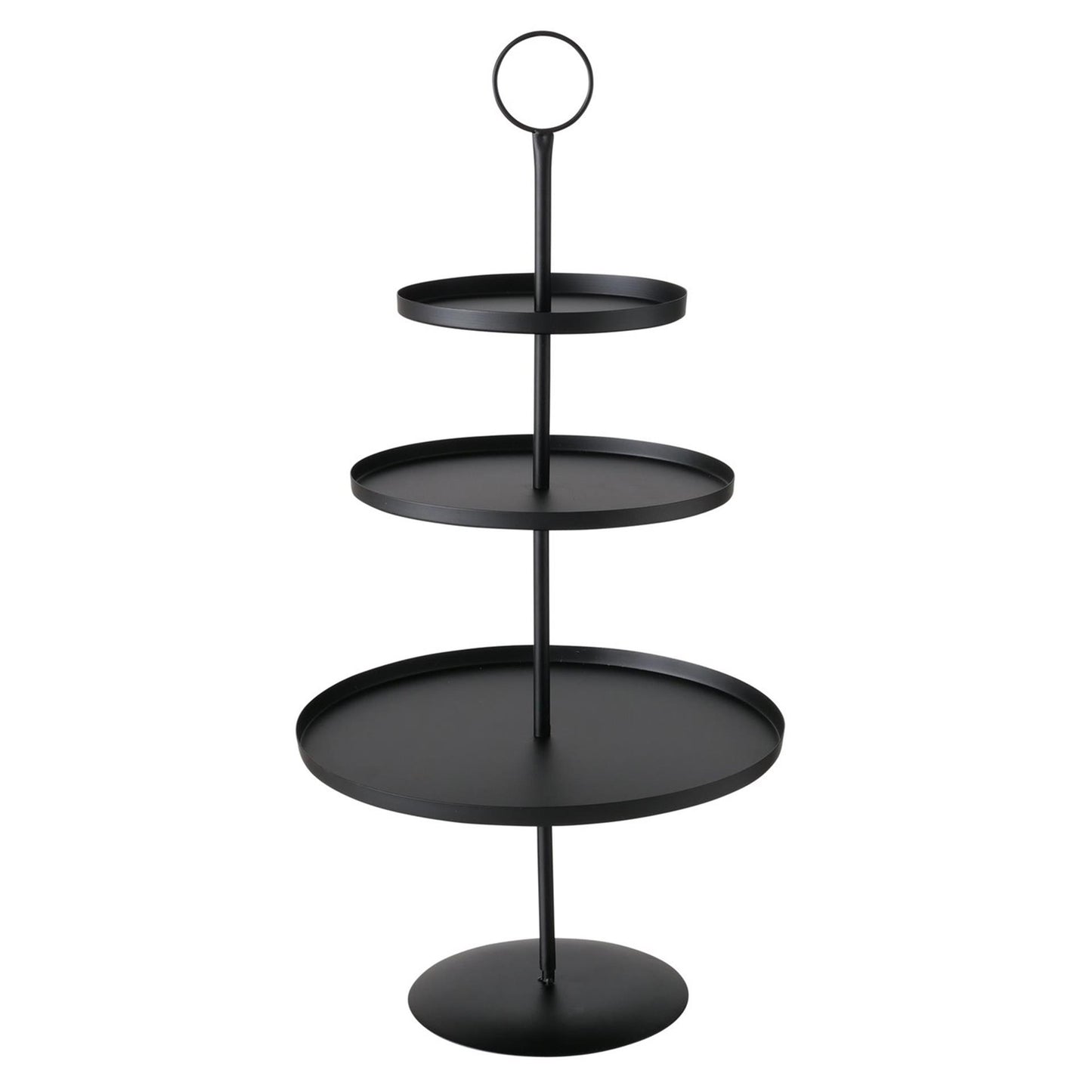 Boltze home etagere samona metal ø30x60cm negro mate