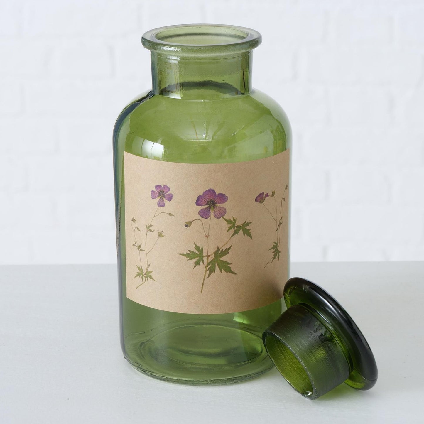 Boltze farmacia a domicilio botella drya ø10xh22cm verde