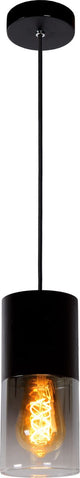 Lucide zino - hanglamp - ø 10 cm - 1xe27 - fumé