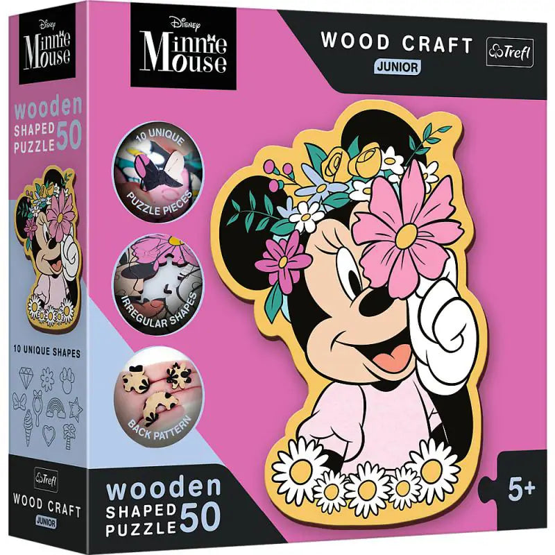 Trefl Wooden Minnie Mouse Junior Puzzle de 50 piezas