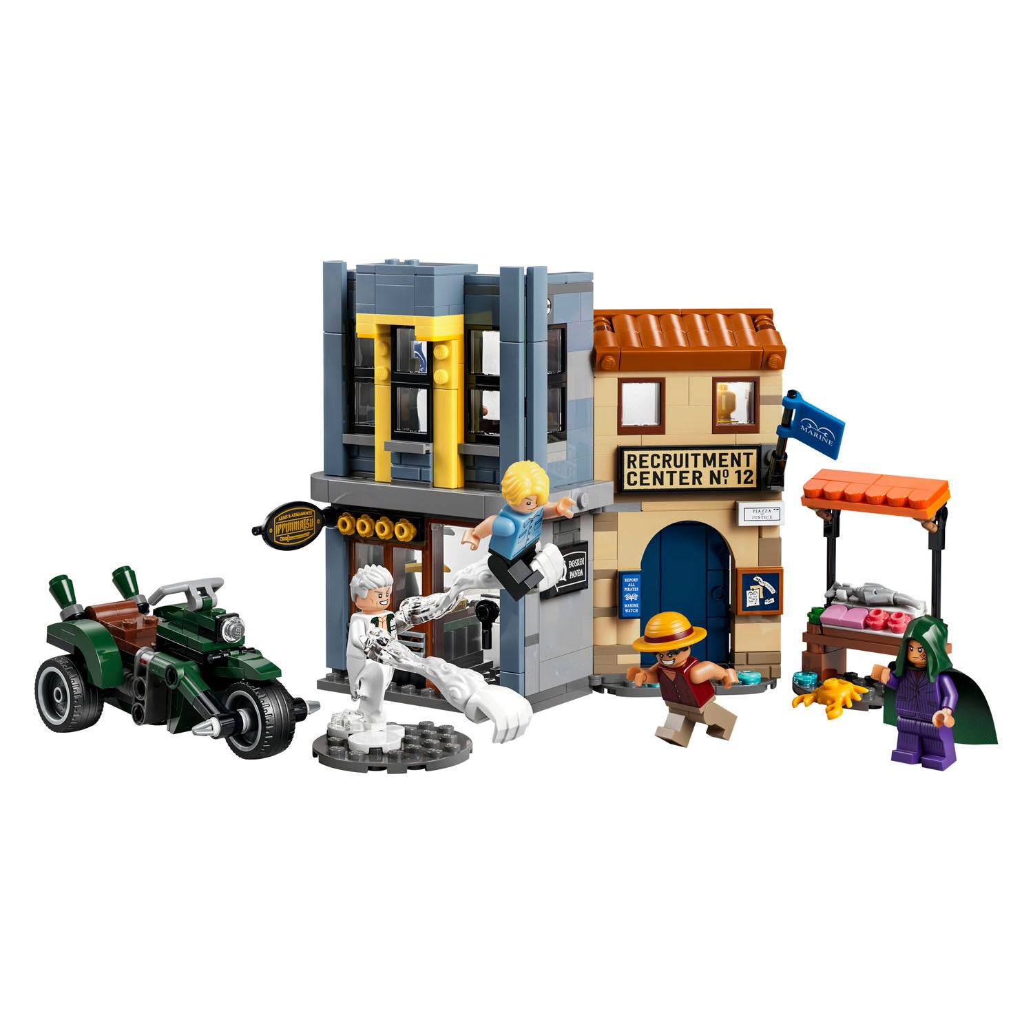 Lego one piece enfrentamiento con el capitán fumador juguete para niños a partir de 9 años 75642