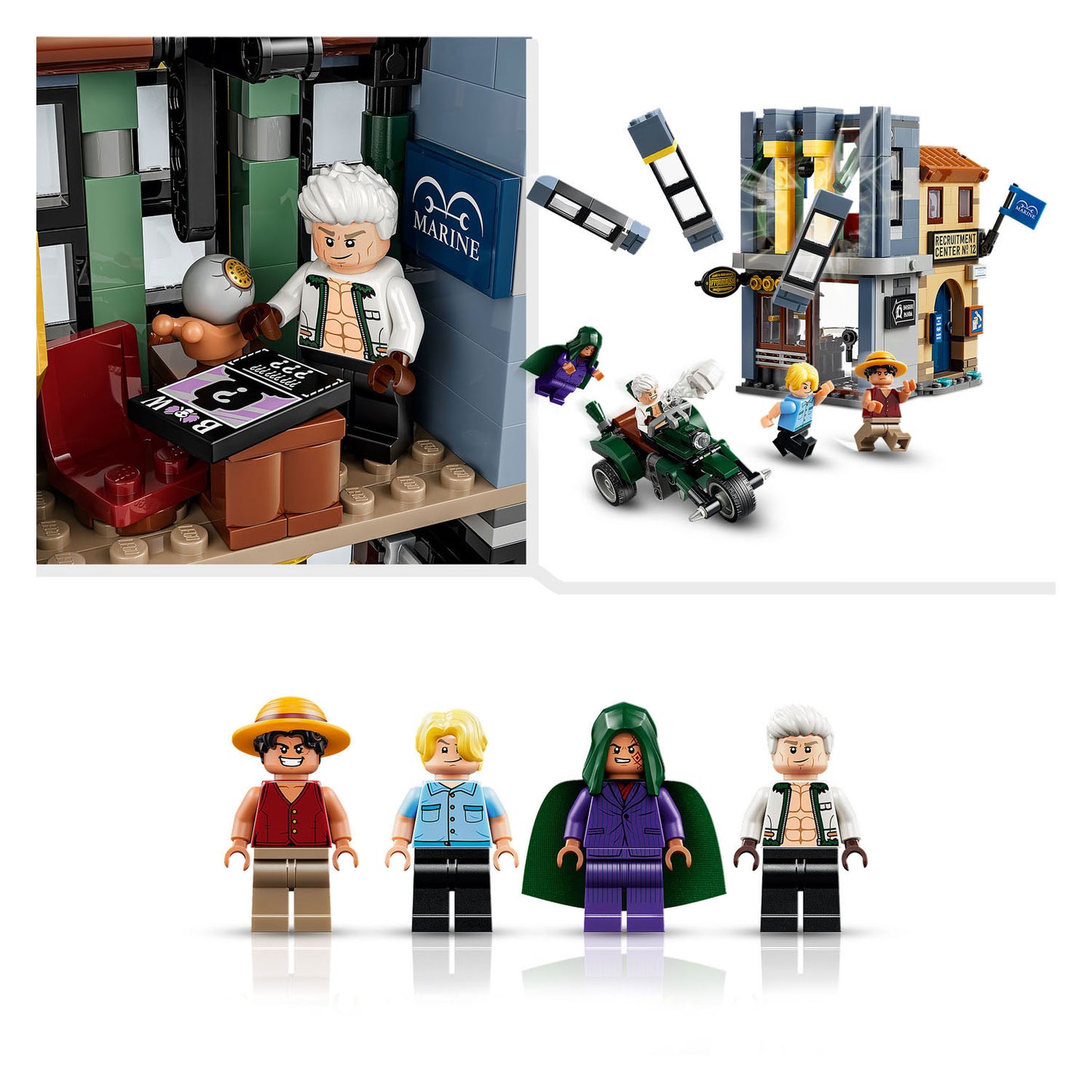 Lego one piece enfrentamiento con el capitán fumador juguete para niños a partir de 9 años 75642