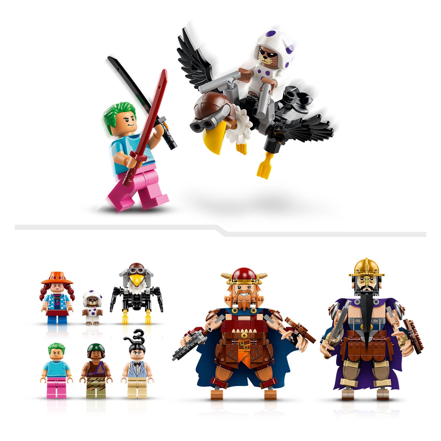 Lego One Piece Dorry vs. Brogy – giganti dei piccoli pirati, giocattoli per bambini 75644