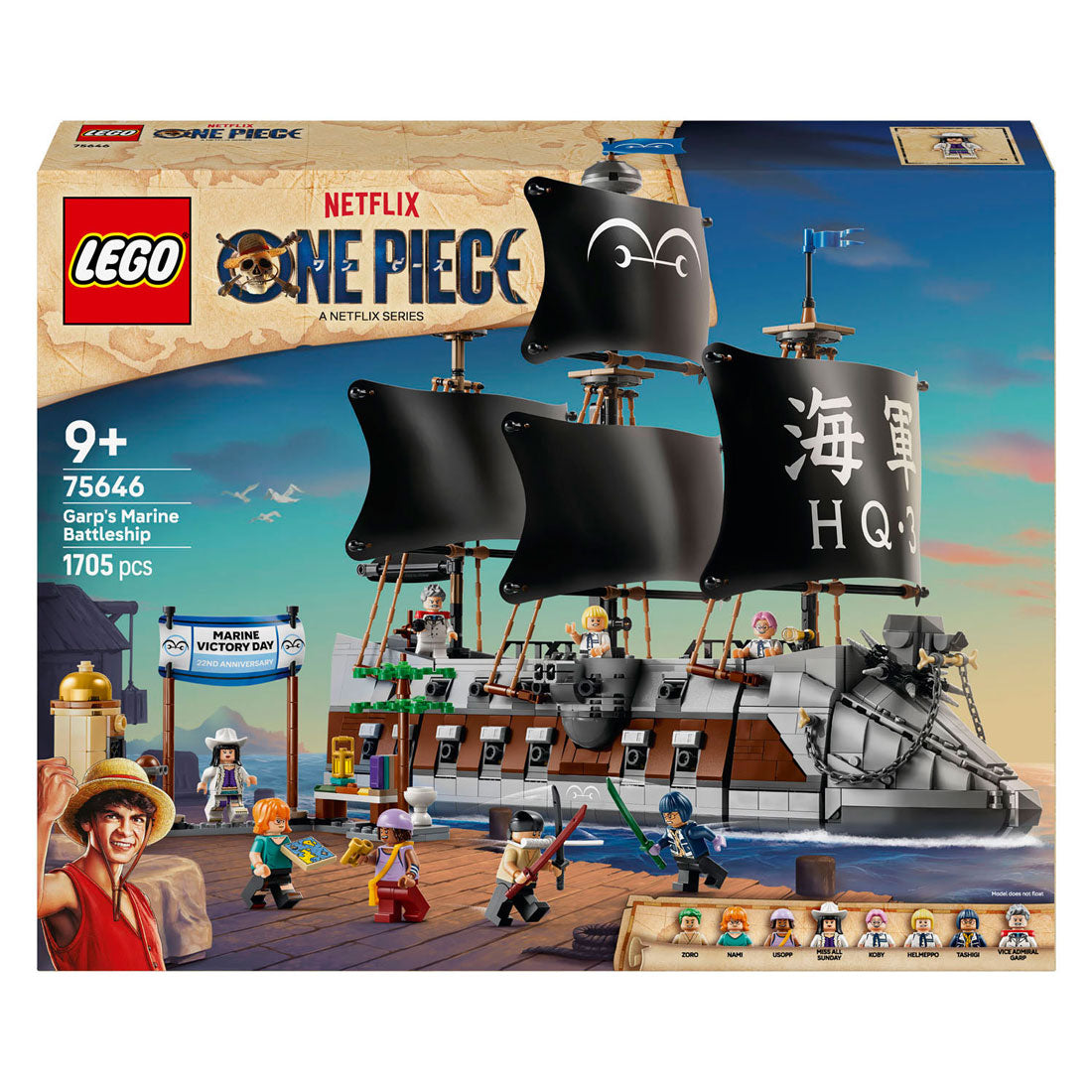 Lego One Piece La Corazzata dei Pirati Garp, giocattoli per bambini 75646
