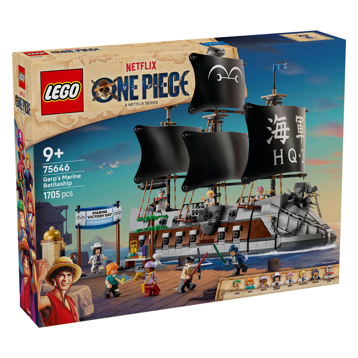 Lego One Piece La Corazzata dei Pirati Garp, giocattoli per bambini 75646