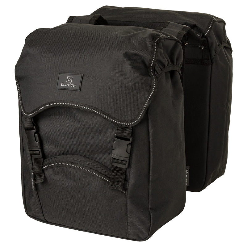 Borsa da bicicletta Fastrider unibag traffic doppia basics nera