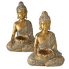 Boltze home portavelas buda 14x10xh21cm dorado