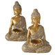 Boltze home theelichthouder buddha 14x10xh21cm goud