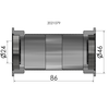 Elvedes Bottom Suprandet Adapter Press Fit B386 Shimano 24 mm