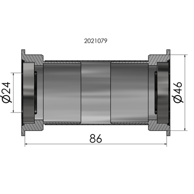 Elvedes Adattatore di staffa inferiore Pressa Fit B386 Shimano 24mm