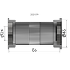 Elvedes Bottom Suprandet Adapter Press Fit B386 Shimano 24 mm