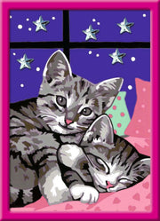 Ravensburger creart sleepy kitties - schilderen op nummer voor kinderen - afbeelding 2