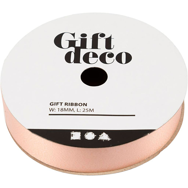 Cinta regalo empresa Creativ, ancho: 18 mm, beige, 25 m 1 rollo