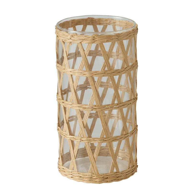 Boltze home vaas favro glas zeegras ø11xh20cm