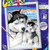 Ravensburger Creart Painting on Number Cinge Huskies