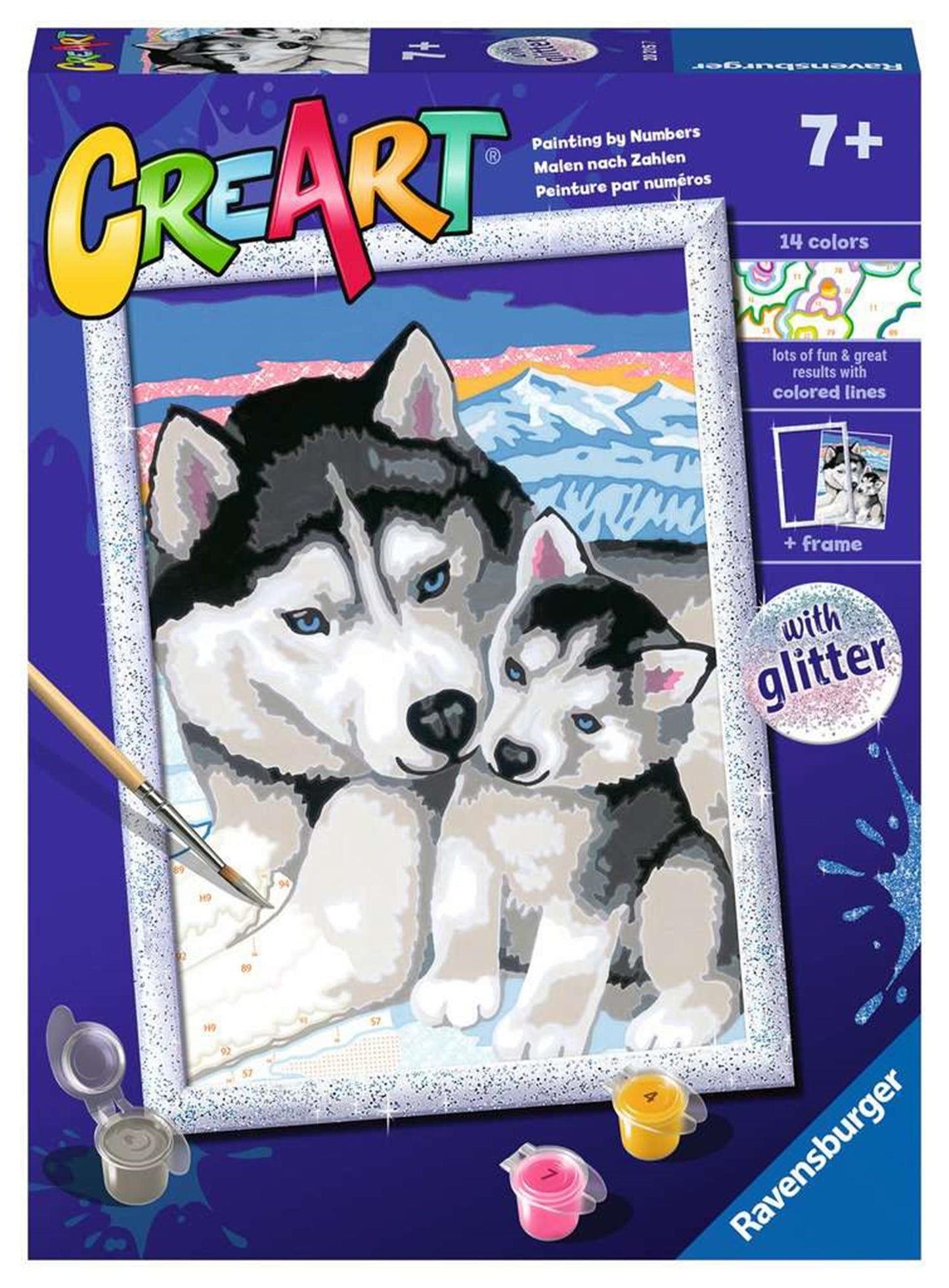 Ravensburger Creart Painting on Number Cinge Huskies