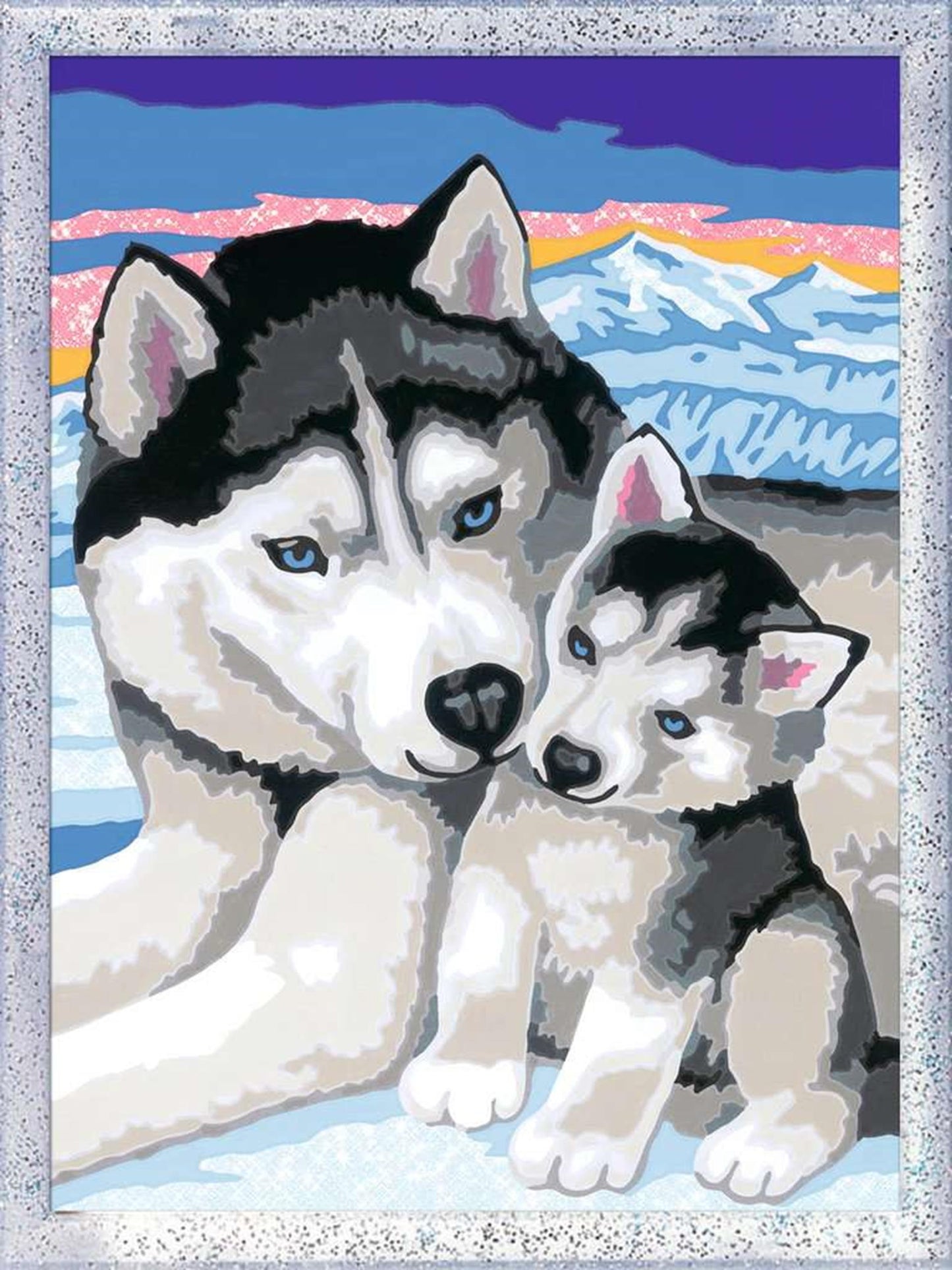 Ravensburger Creart Painting on Number Cinge Huskies