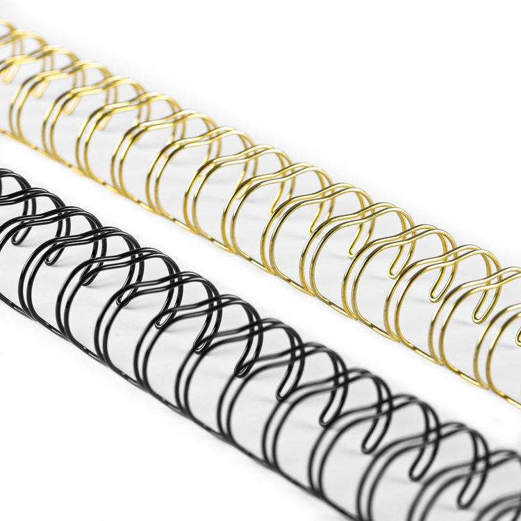 Vaessen creative • pettini in metallo bind easy 16 mm 2:1 oro nero 8 pz.