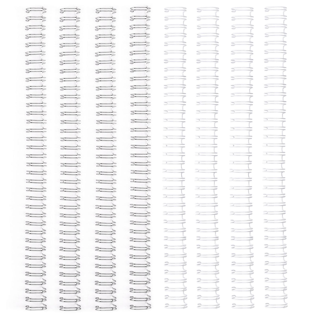 Vaessen creative • bind easy metalen bindruggen 13mm 3:1 wit zilver 8st.
