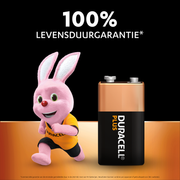 Duracell plus alkaline 100% 9v 6lr61 per stuk - afbeelding 2