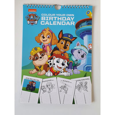 Colorea tu propio calendario de patrulla canina