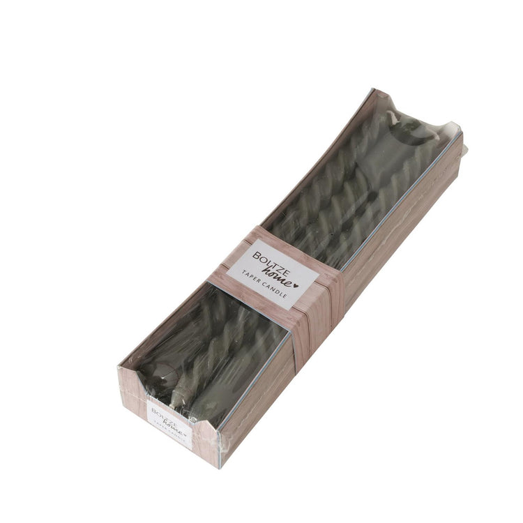 Boltze candele domestiche twisto box da 6 pezzi grigie