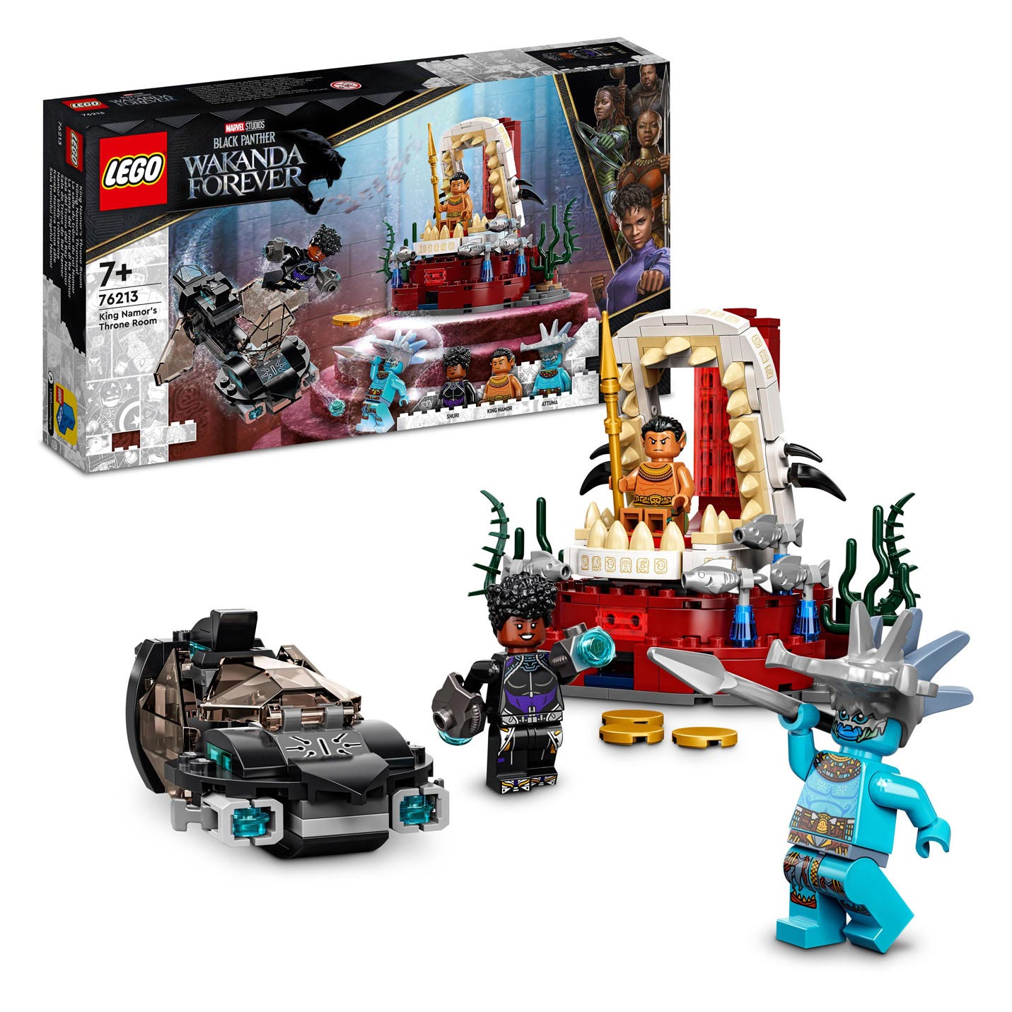 Lego marvel - koning namor’s troonzaal constructiespeelgoed (76213)