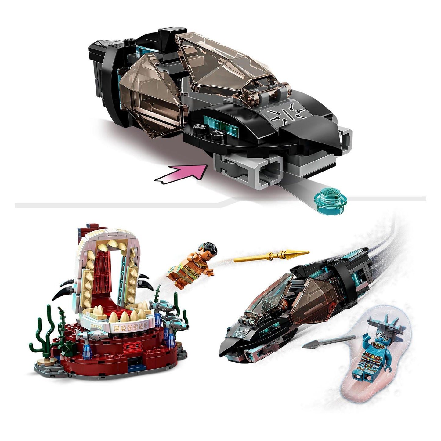 Lego marvel - koning namor’s troonzaal constructiespeelgoed (76213)