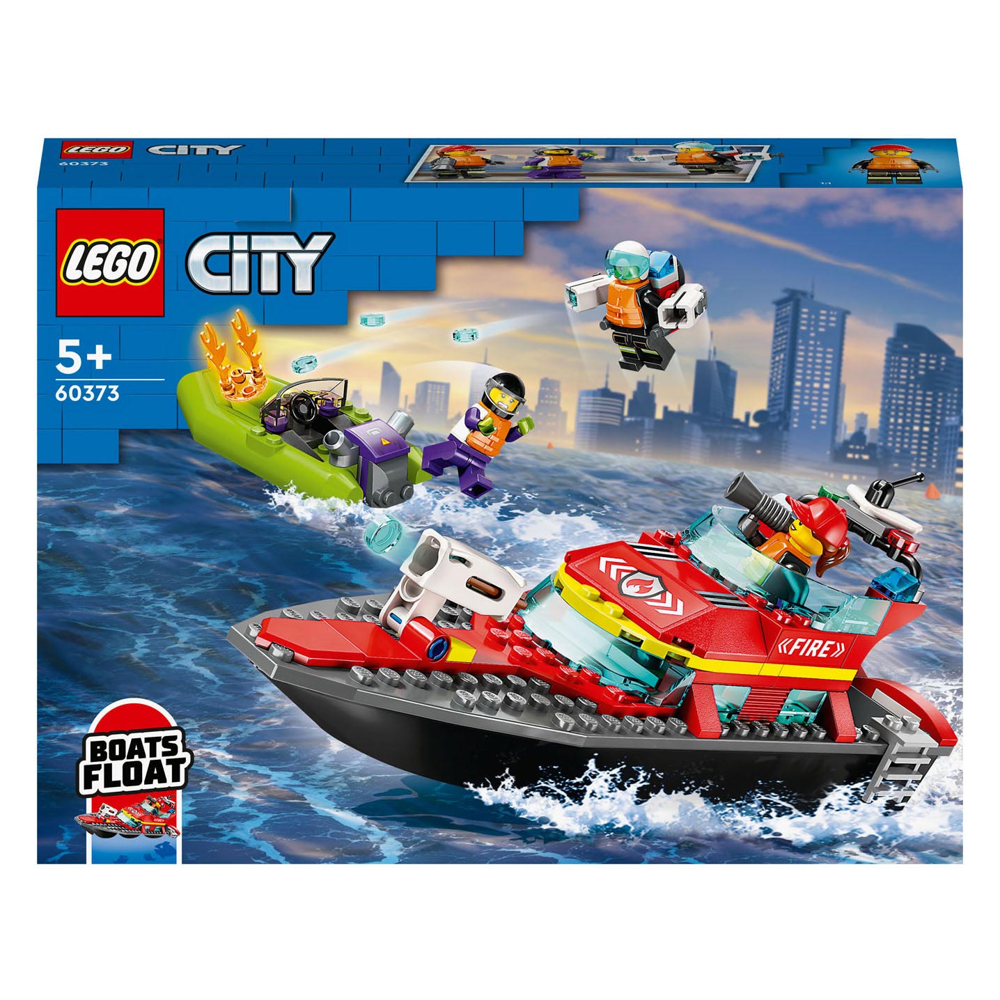 Lego city reddingsboot brand speelgoed voor kinderen - 60373