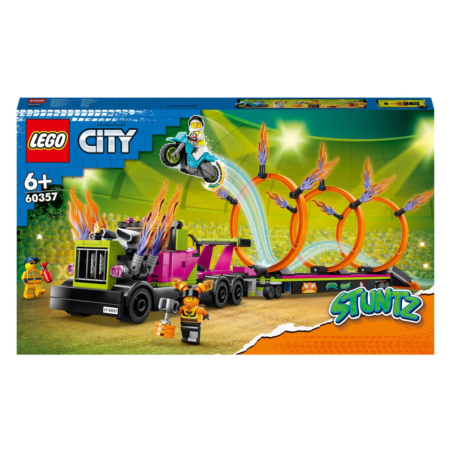 LEGO LEGO CITY 60357 Ring de camión de acrobacia Desafío de incendios
