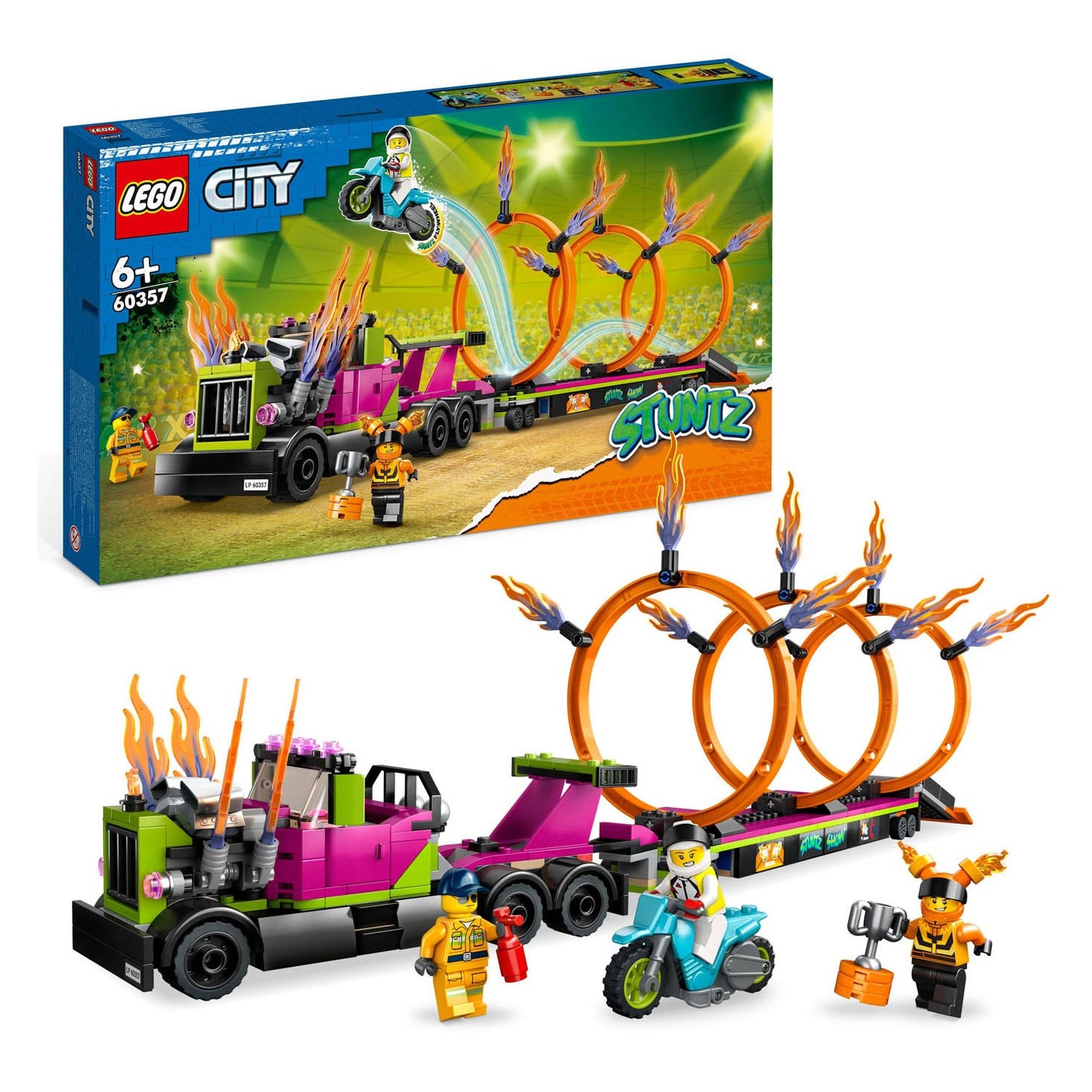 LEGO LEGO CITY 60357 Ring de camión de acrobacia Desafío de incendios